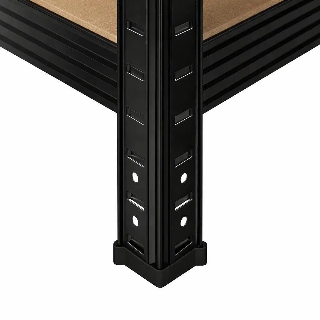 Tvirtas metalinis sandėlio lentynų komplektas 180x90x40 cm, cinkuotas, 5 MDF lentynos, 180 kg/lentynai, 900 kg