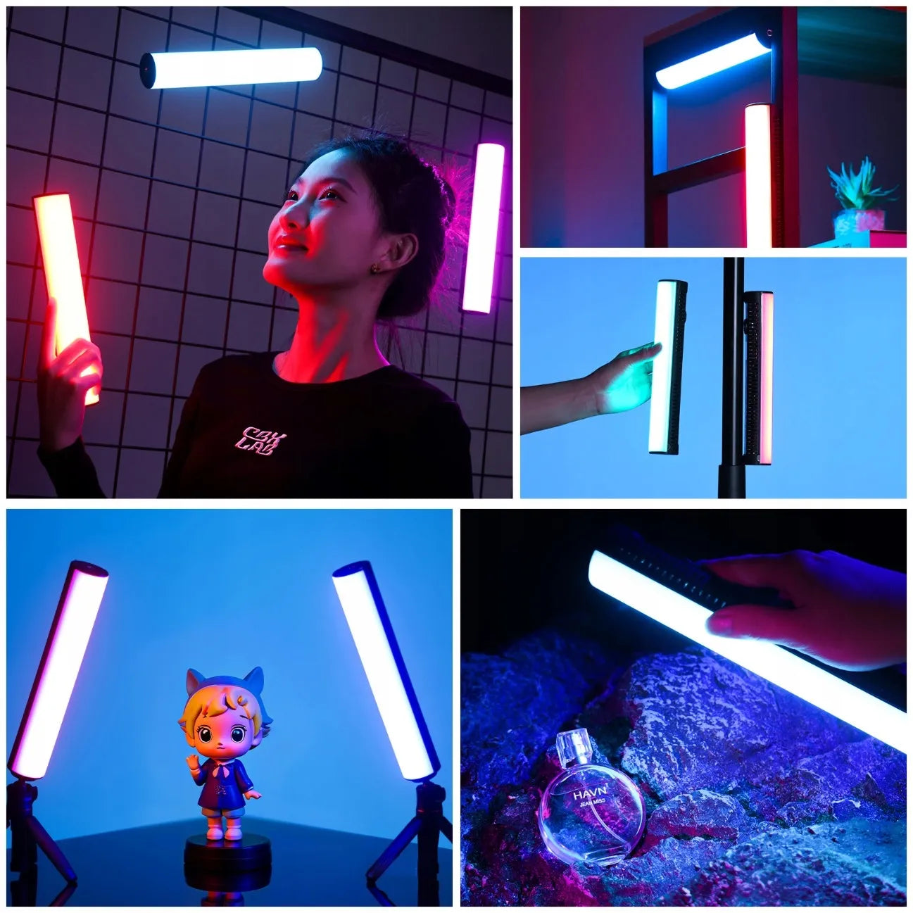 ULANZI B15 RGB 15W LED lempa fotografijai video studijai fotoaparatui kamerai VLOG
