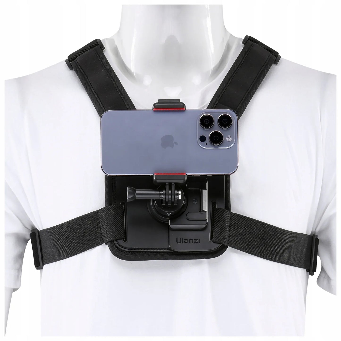 ULANZI CM028 GO-QUICK II krūtinės diržai GoPro, DJI, Insta360 kameroms ir išmaniesiems telefonams
