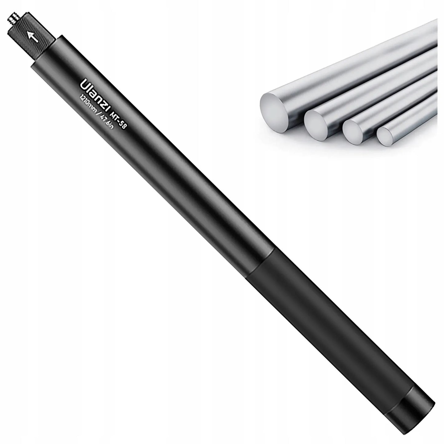 Ulanzi MT-58 monopodas, skirtas „Insta360“ nematomai asmenukių lazdelei, 1210 mm