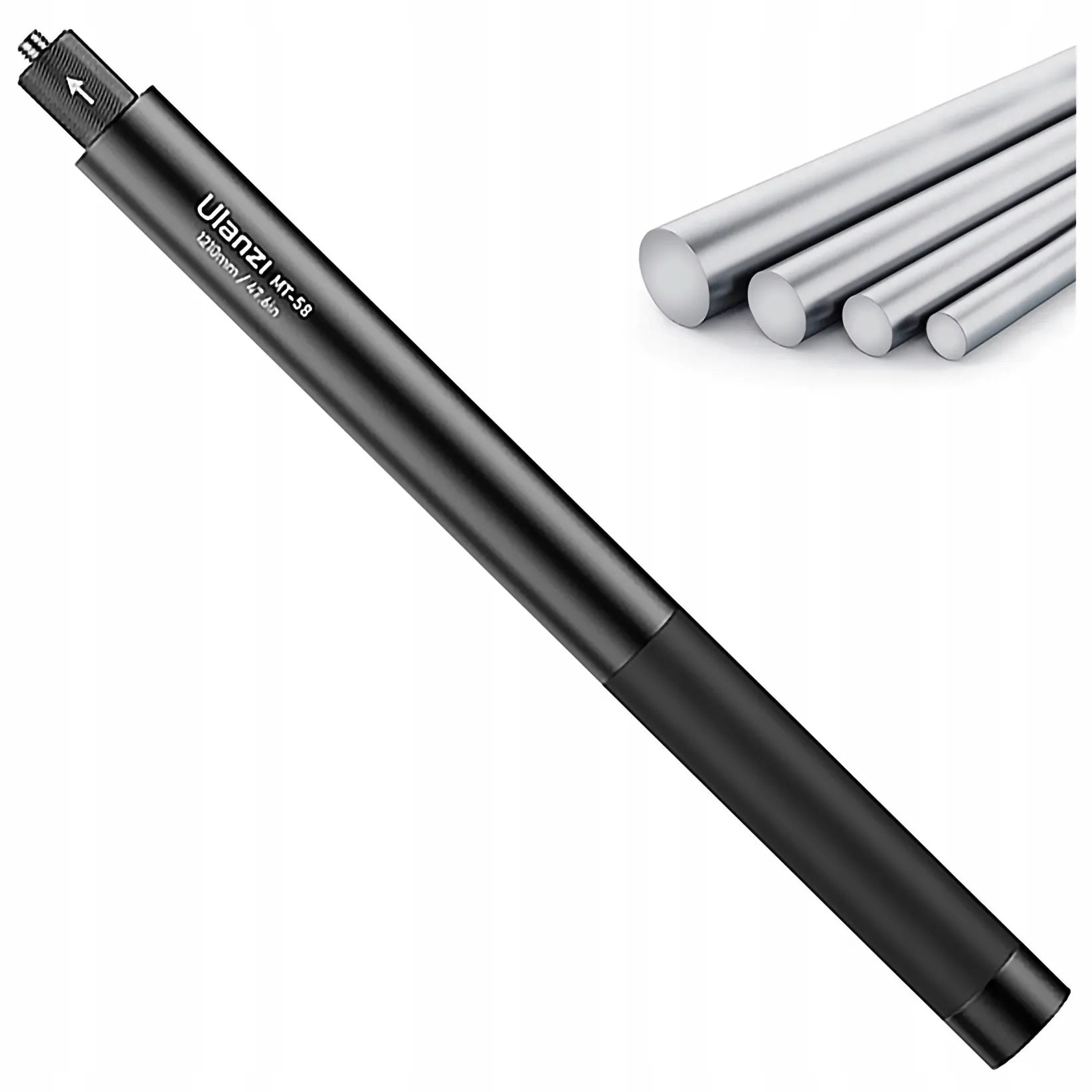 Ulanzi MT-58 monopodas, skirtas „Insta360“ nematomai asmenukių lazdelei, 1210 mm