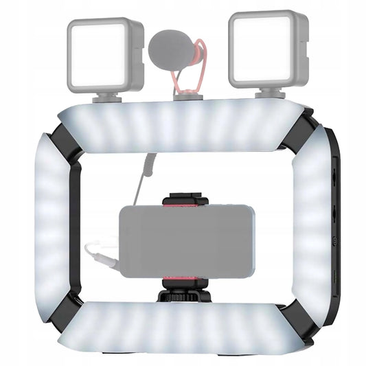 Ulanzi U200 stabilizatorius, telefono stovas ir LED lempa