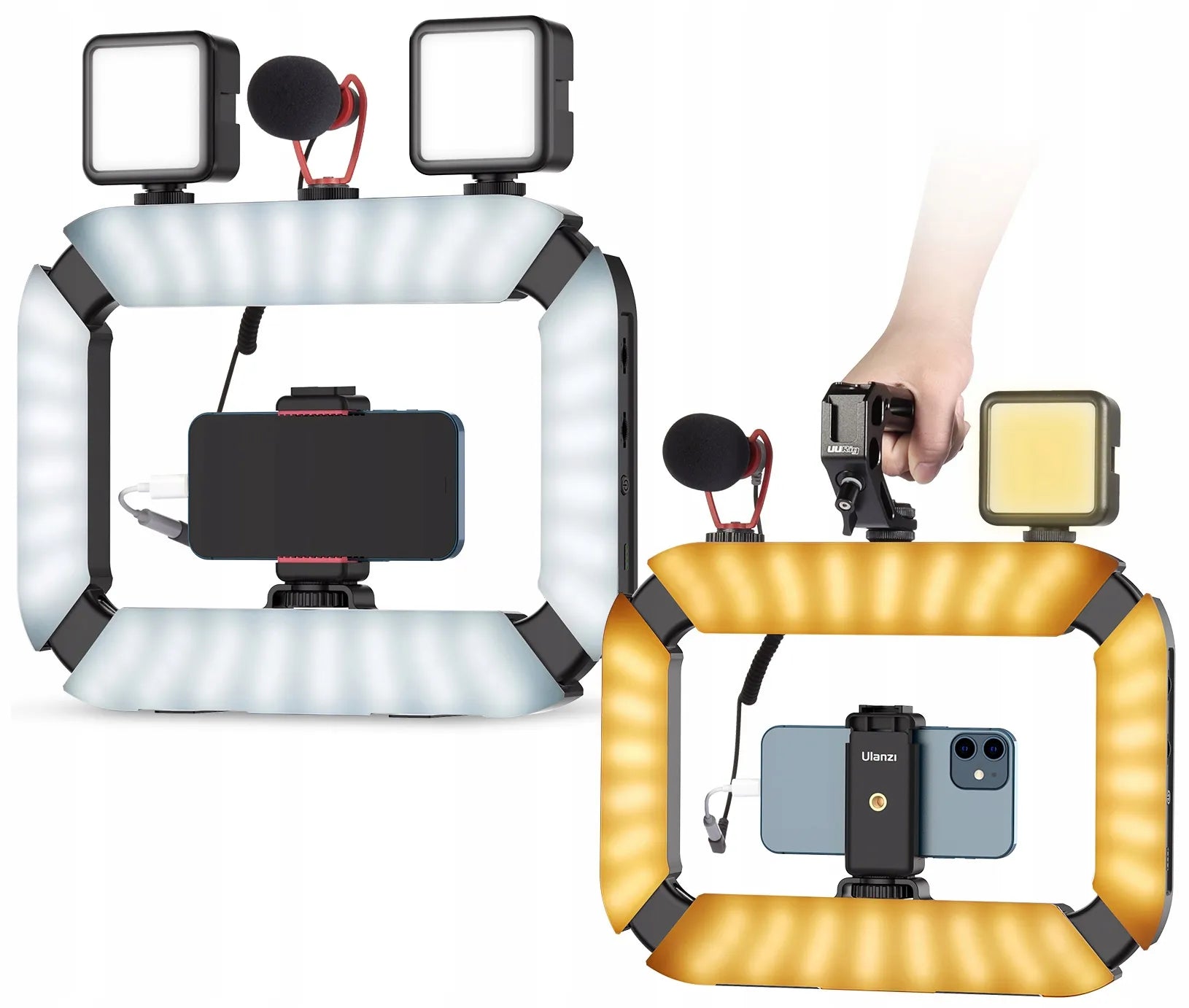Ulanzi U200 stabilizatorius, telefono stovas ir LED lempa
