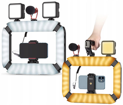 Ulanzi U200 stabilizatorius, telefono stovas ir LED lempa