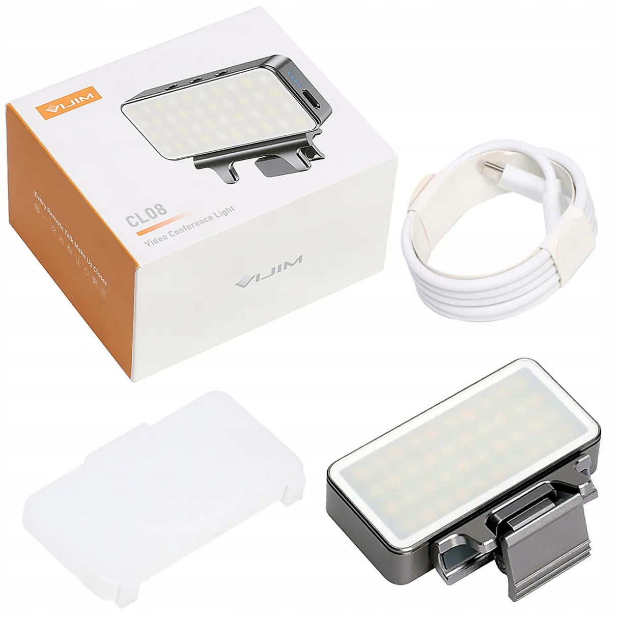 Ulanzi VIJIM CL08 aliumininė LED lempa nešiojamajam kompiuteriui, planšetei, su 850 mAh akumuliatoriumi