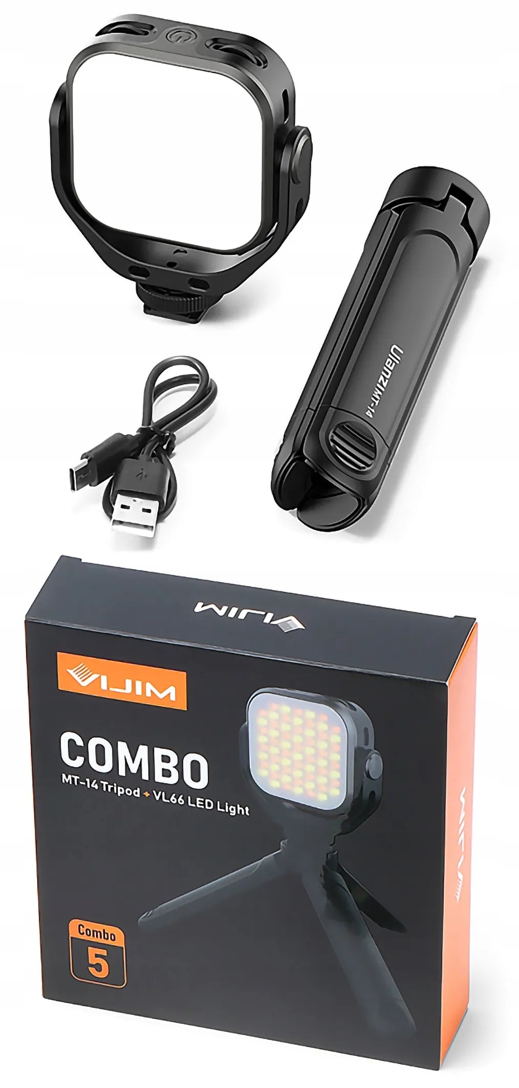 Ulanzi VIJIM Combo 5 nuolatinio apšvietimo komplektas su LED lempa ir stovu