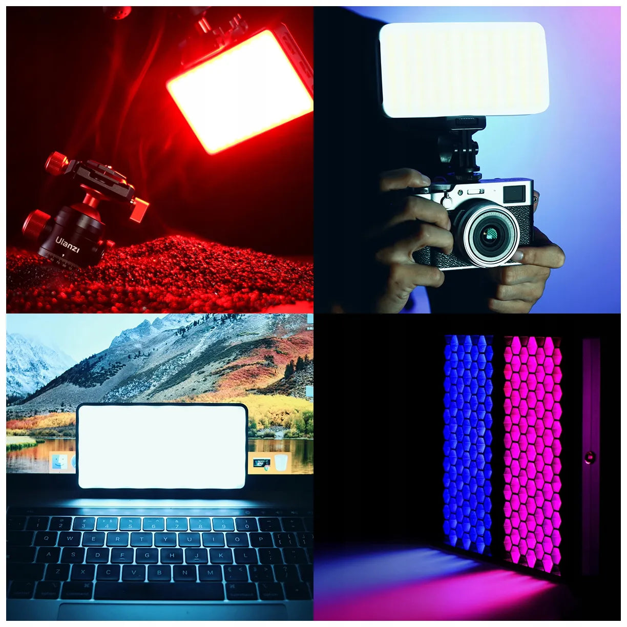ULANZI VIJIM VL 196 LED RGB nuolatinis specialiųjų efektų apšvietimas