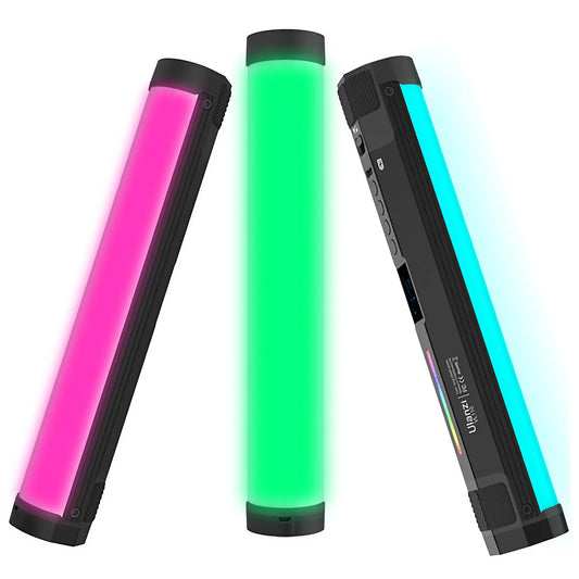 Ulanzi VL110 RGB šviesos diodų lempa, nuolatinis apšvietimas, šviesos lazda 1/4 colio jungtis + magnetas