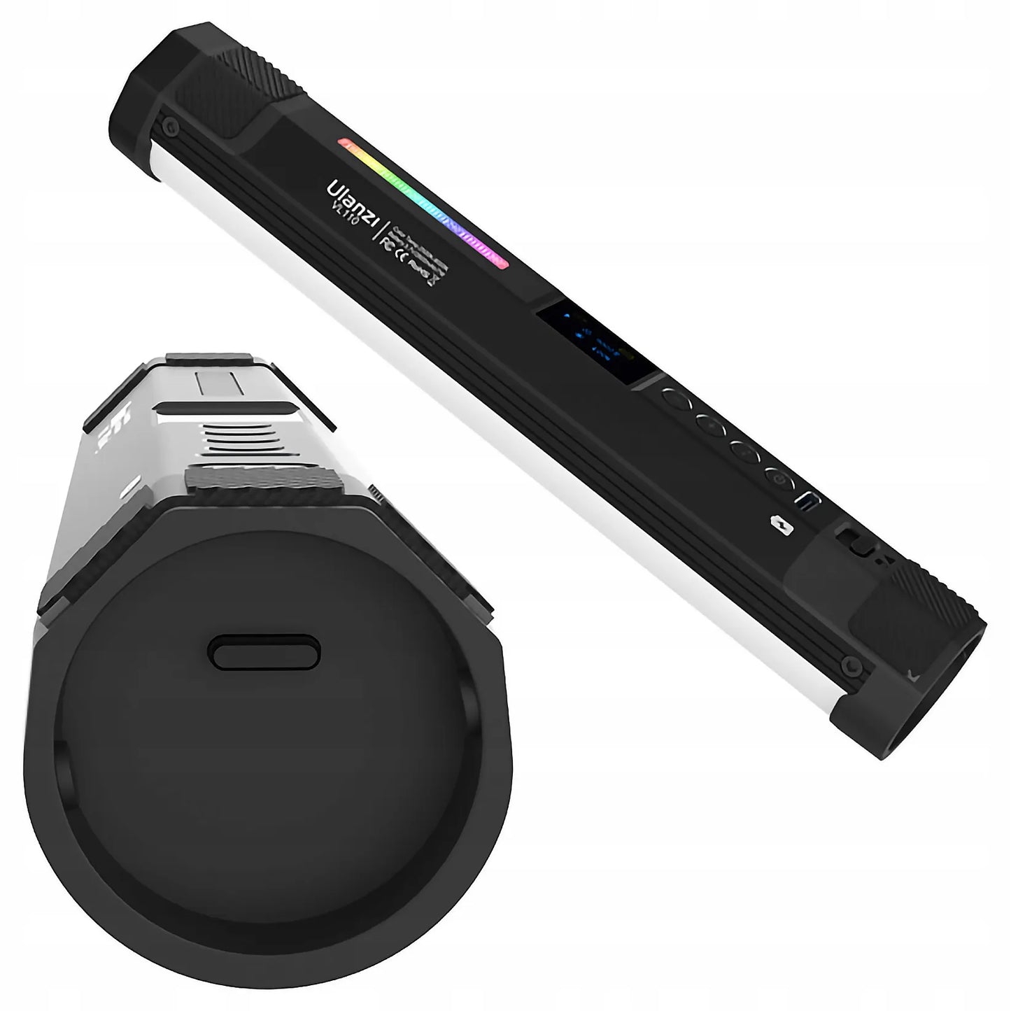 Ulanzi VL110 RGB šviesos diodų lempa, nuolatinis apšvietimas, šviesos lazda 1/4 colio jungtis + magnetas