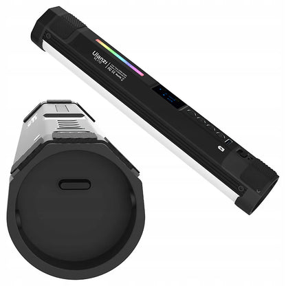 Ulanzi VL110 RGB šviesos diodų lempa, nuolatinis apšvietimas, šviesos lazda 1/4 colio jungtis + magnetas