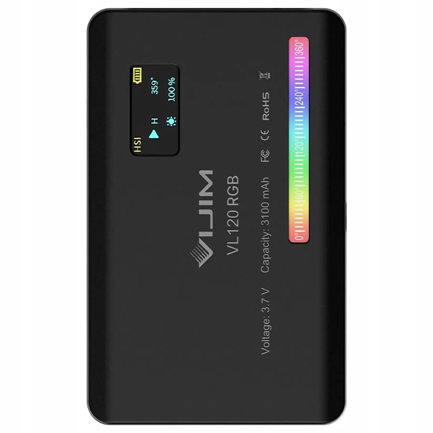 Ulanzi VL120 RGB LED lempa vaizdo kamerai, akumuliatorius 3100 mAh + priedai