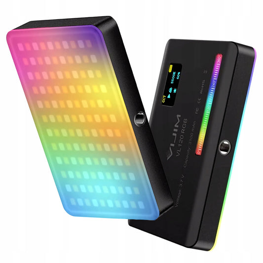 Ulanzi VL120 RGB LED lempa vaizdo kamerai, akumuliatorius 3100 mAh + priedai