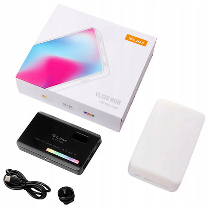 Ulanzi VL120 RGB LED lempa vaizdo kamerai, akumuliatorius 3100 mAh + priedai
