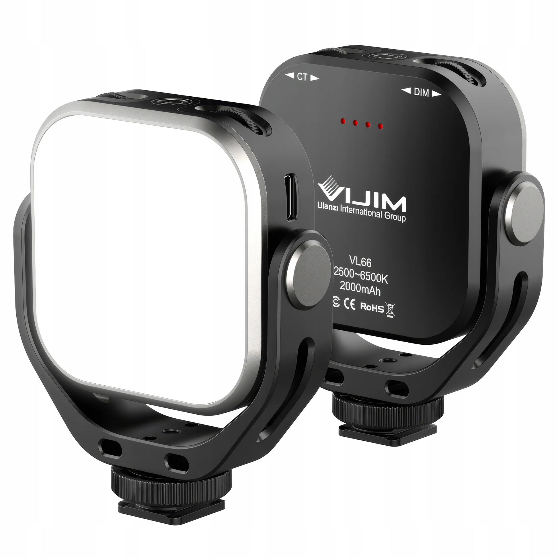 Ulanzi VL66 360 laipsnių besisukantis LED vaizdo apšvietimas 5W 2000mAh
