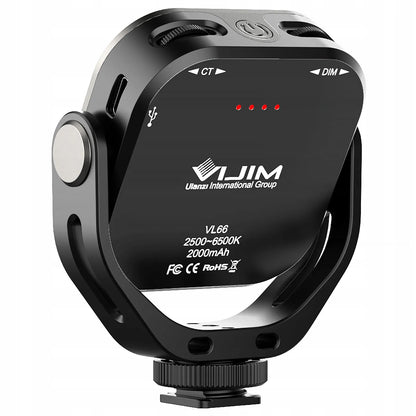 Ulanzi VL66 360 laipsnių besisukantis LED vaizdo apšvietimas 5W 2000mAh