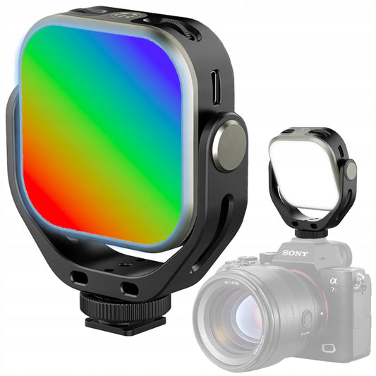 Ulanzi VL66 RGB LED lemputė fotoaparatui, išmaniajam telefonui, vaizdo įrašams, vlogams ir tiesioginėms transliacijoms, sukamoji