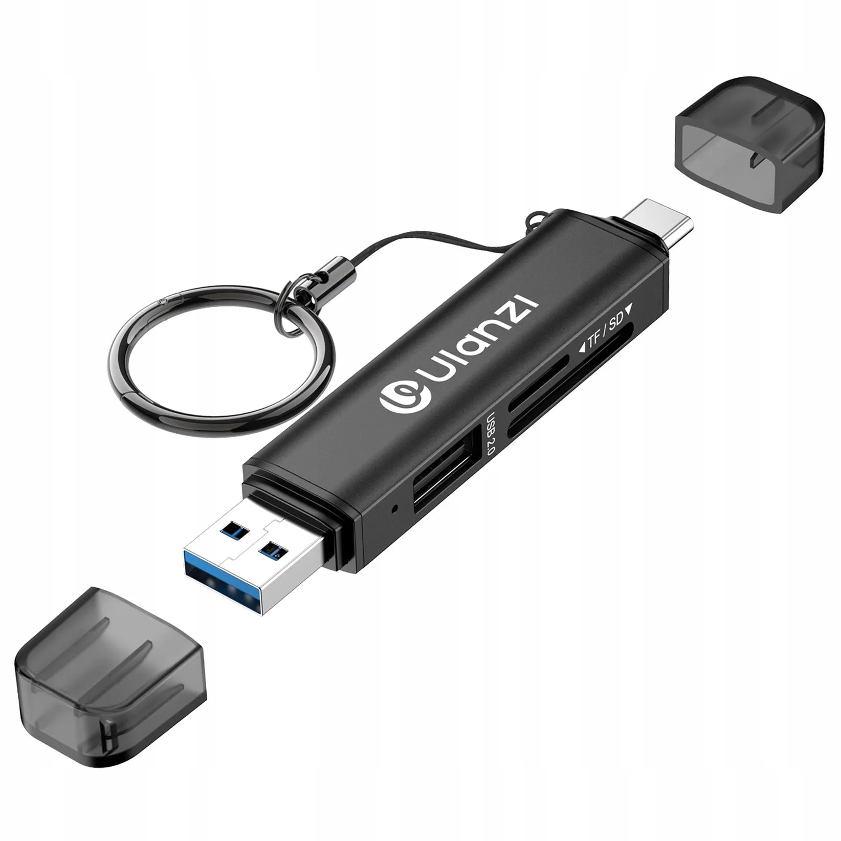 Ulanzi X117 3-in-1 atminties kortelių skaitytuvas, skirtas Apple iPhone USB-C SD Micro SD ir USB atmintinėms