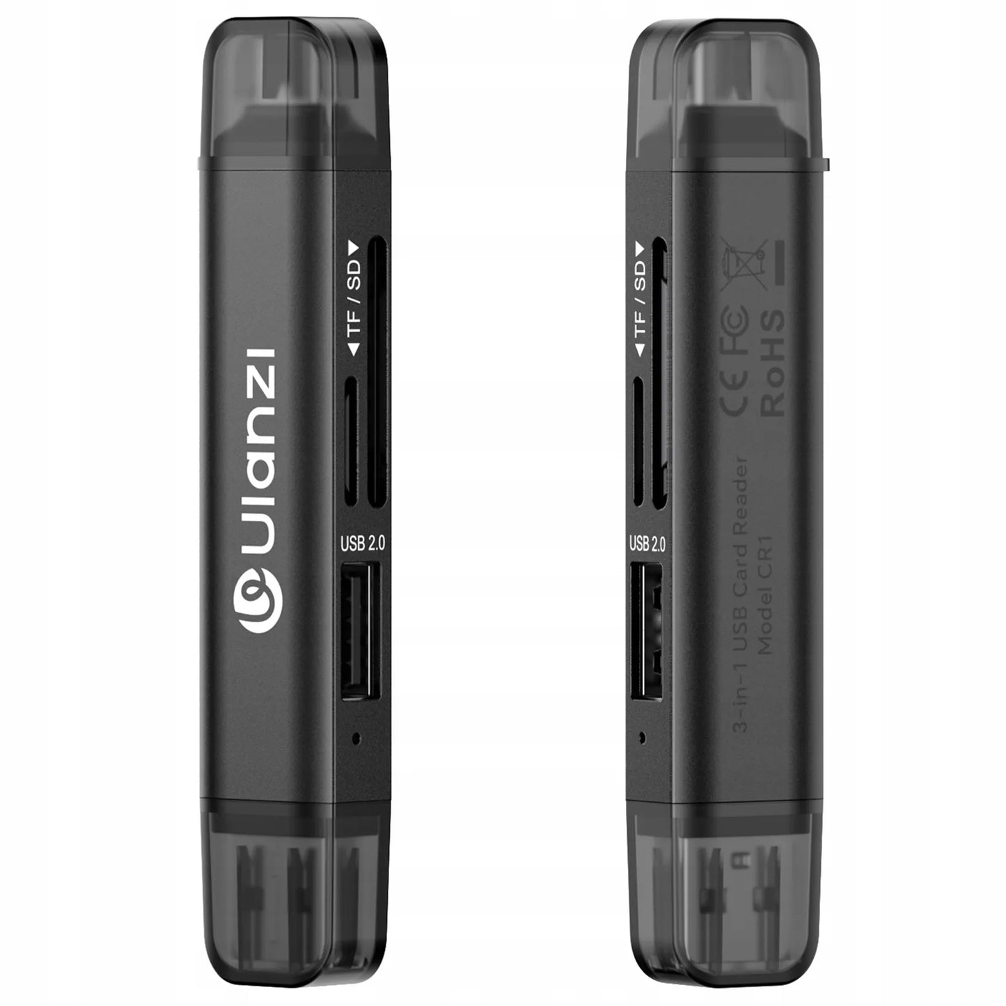 Ulanzi X117 3-in-1 atminties kortelių skaitytuvas, skirtas Apple iPhone USB-C SD Micro SD ir USB atmintinėms