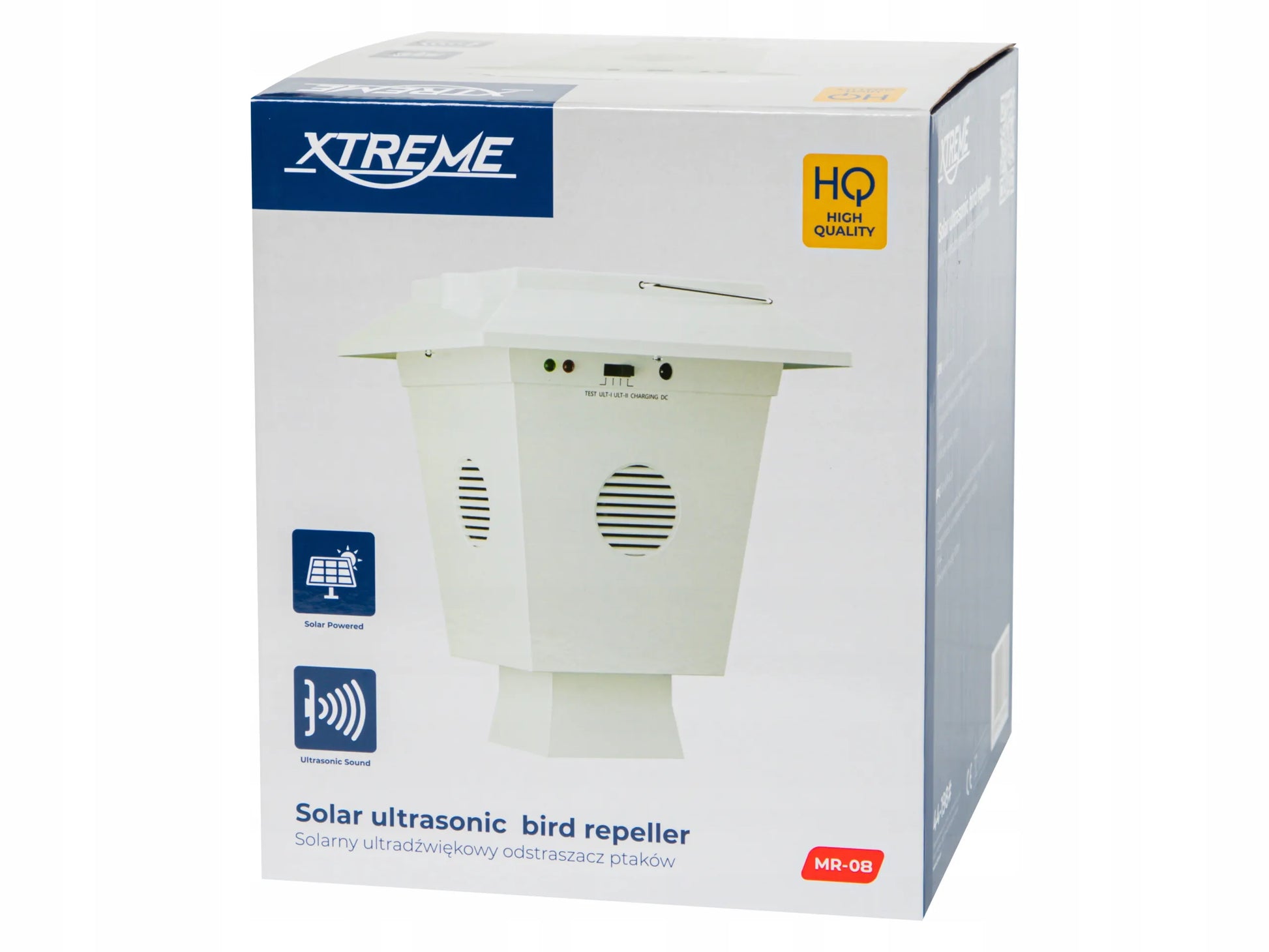 Ultragarsinis paukščių ir gyvūnų atbaidymo įrenginys XTREME, IP44, saulės energija