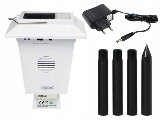 Ultragarsinis paukščių ir gyvūnų atbaidymo įrenginys XTREME, IP44, saulės energija