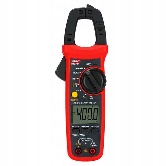UNI-T UT203+ LCD spaustukinis multimetras srovės įtampos testeris 400A komplektas