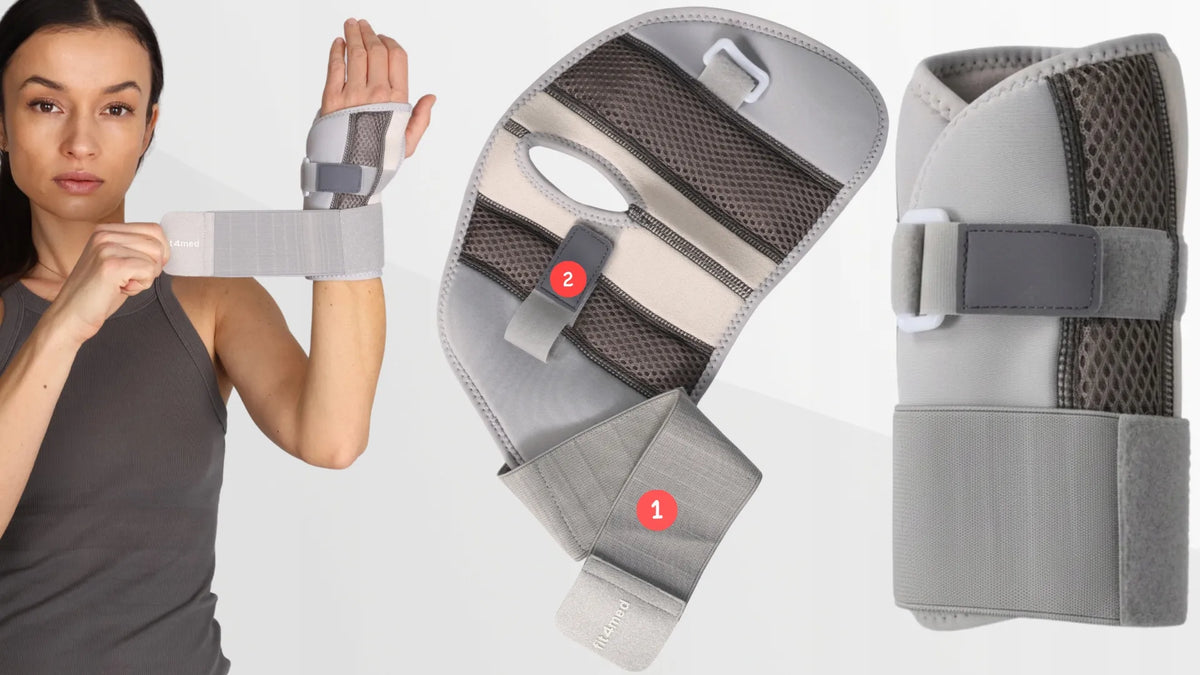 Universali kairiojo riešo ortozė „Fit4Med“ su išimamais įtvarais
