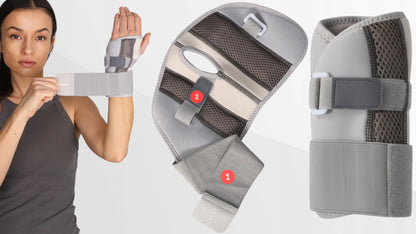 Universali kairiojo riešo ortozė „Fit4Med“ su išimamais įtvarais