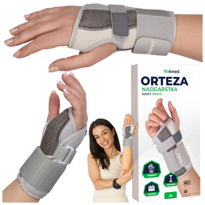 Universali kairiojo riešo ortozė „Fit4Med“ su išimamais įtvarais