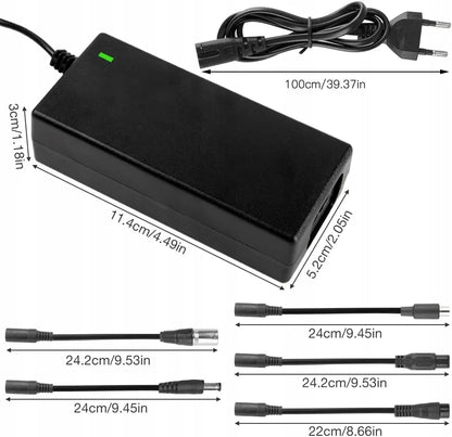 Universalus įkroviklis elektriniam paspirtukui 42V + jungtys