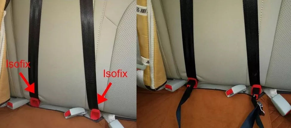 Universalus ISOFIX automobilinės kėdutės laikiklis iš plieno