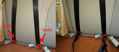 Universalus ISOFIX automobilinės kėdutės laikiklis iš plieno