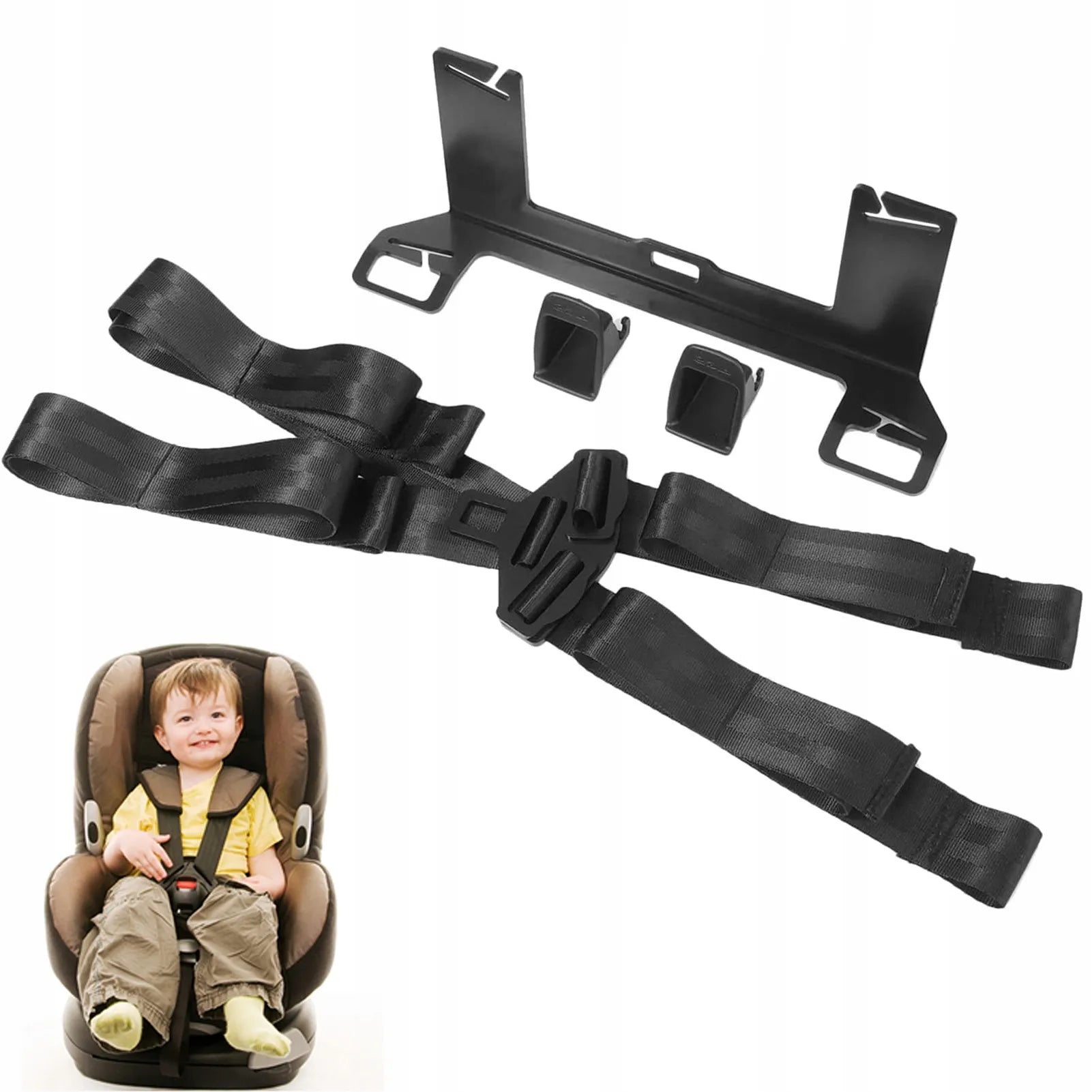 Universalus Isofix laikiklis kėdutei su diržais