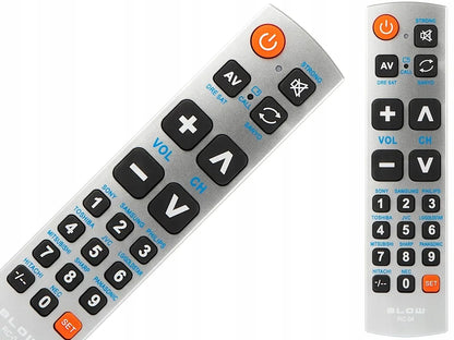 Universalus televizoriaus pultas „BLOW RC-04“ senjorams ir vaikams, dideli mygtukai