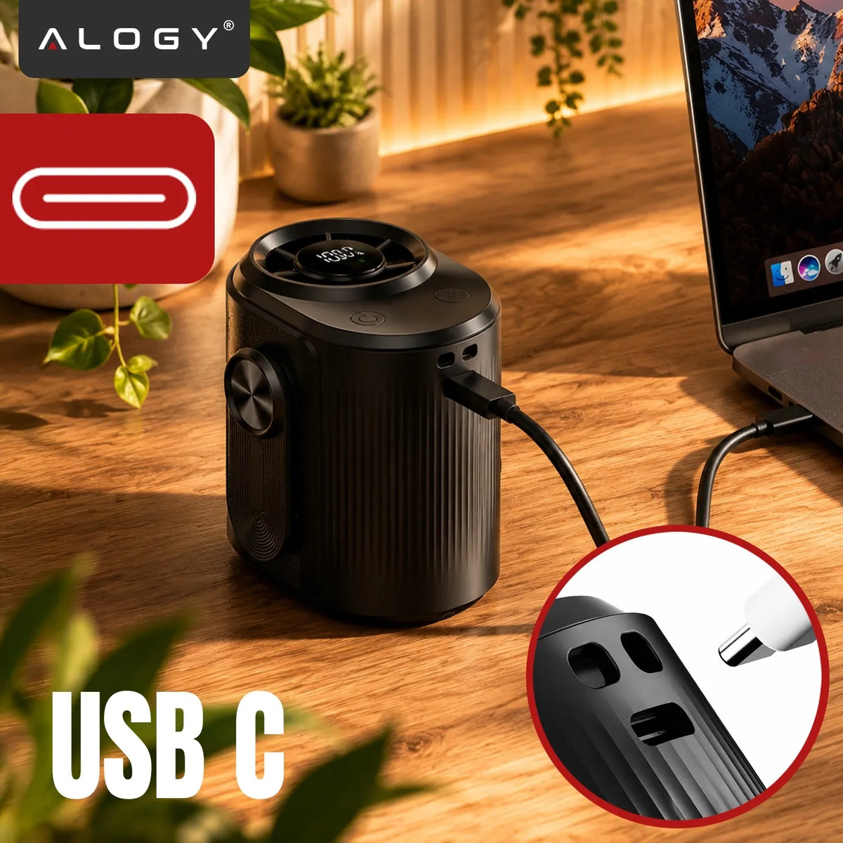USB mini ventiliatorius ant kaklo ir prie diržo, oro cirkuliatorius su LED, 4-in-1 vėsinimas