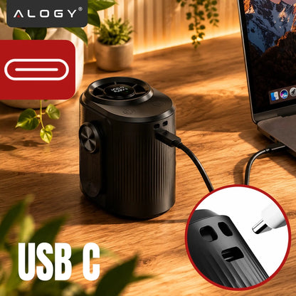 USB mini ventiliatorius ant kaklo ir prie diržo, oro cirkuliatorius su LED, 4-in-1 vėsinimas