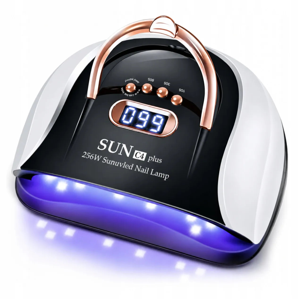 UV LED nagų lempa 256W hibridiniams lakams ir geliams su laikmačiu ir judesio jutikliu