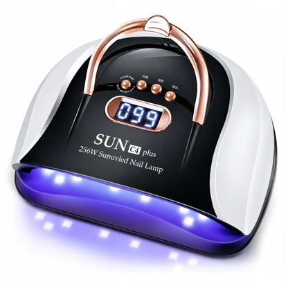 UV LED nagų lempa 256W hibridiniams lakams ir geliams su laikmačiu ir judesio jutikliu