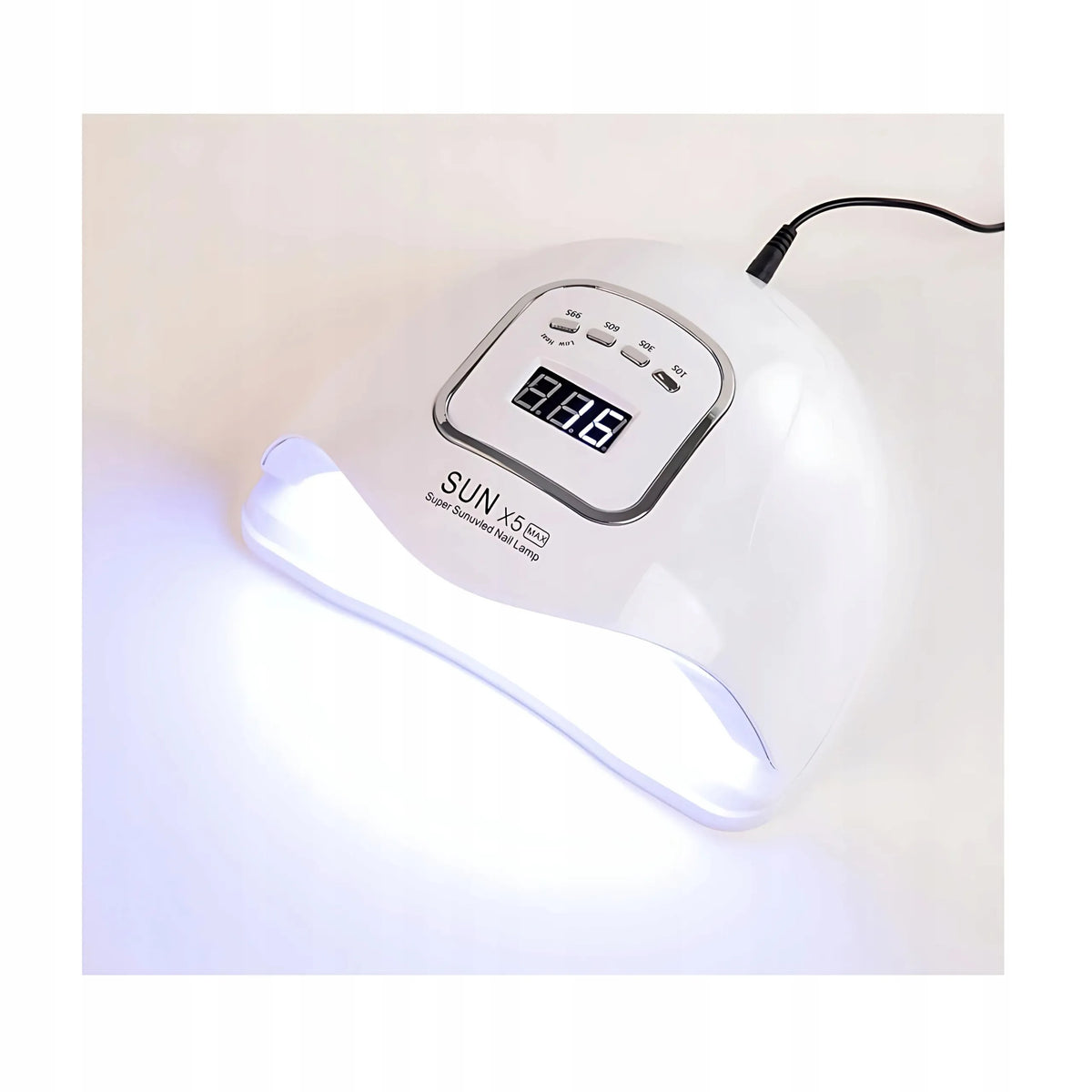 UV LED nagų lempa X5 max, LCD, DUAL, 120 W, geliniam lakui ir geliams