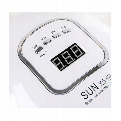 UV LED nagų lempa X5 max, LCD, DUAL, 120 W, geliniam lakui ir geliams