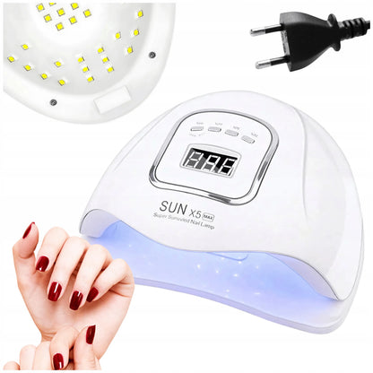 UV LED nagų lempa X5 max, LCD, DUAL, 120 W, geliniam lakui ir geliams