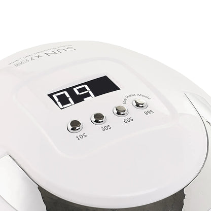 UV LED nagų lempa X7 max, 220 W, su LCD ekranu, laikmačiu ir judesio jutikliu