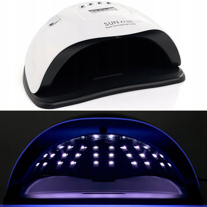 UV LED nagų lempa X7 max, 220 W, su LCD ekranu, laikmačiu ir judesio jutikliu