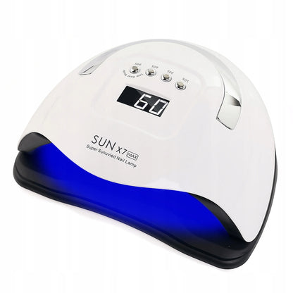UV LED nagų lempa X7 max, 220 W, su LCD ekranu, laikmačiu ir judesio jutikliu