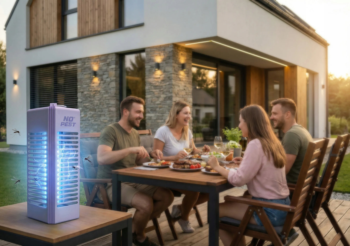 UV vabzdžių gaudyklė nuo uodų ir musių No Pest Lumeo, levandų spalvos