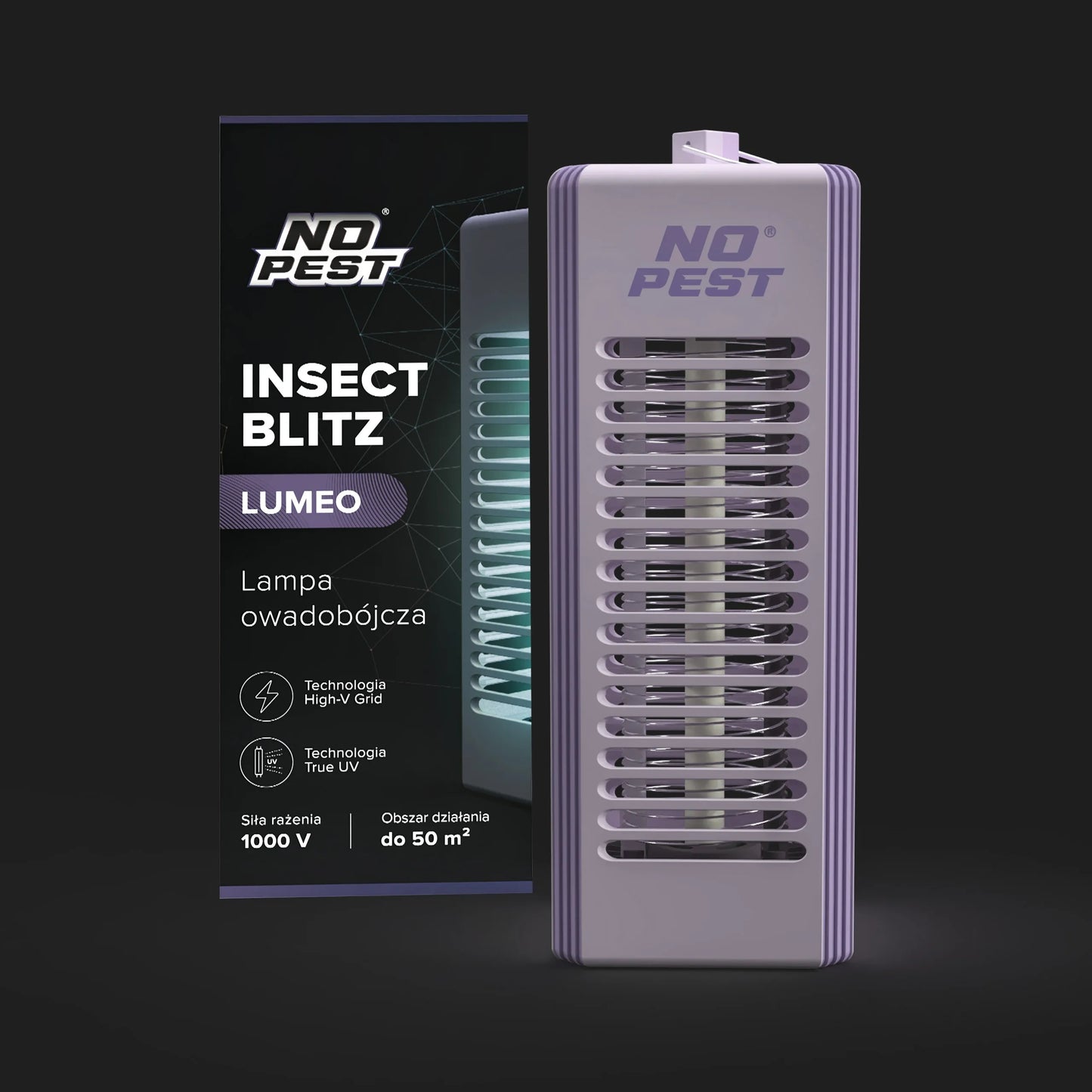 UV vabzdžių gaudyklė nuo uodų ir musių No Pest Lumeo, levandų spalvos