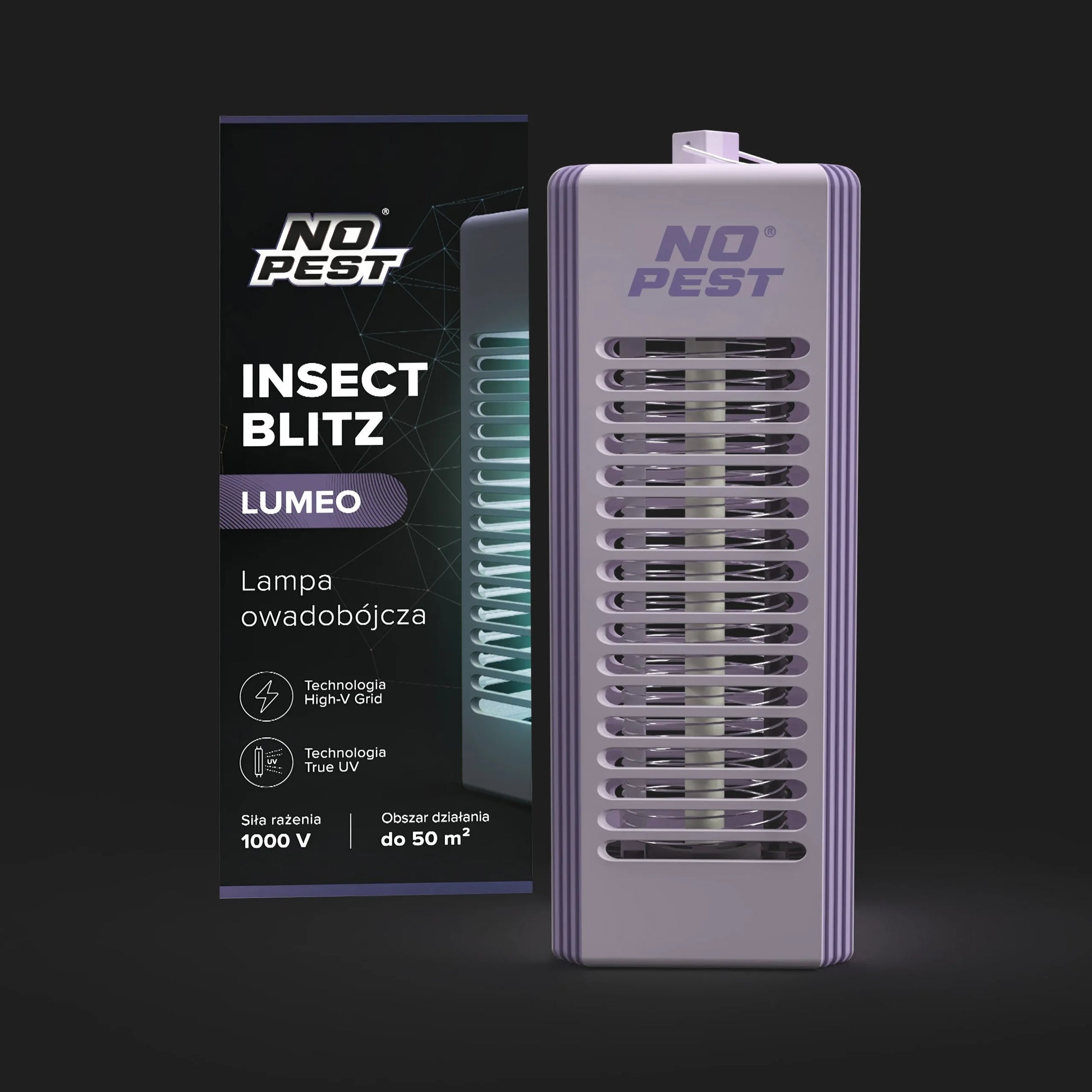 UV vabzdžių gaudyklė nuo uodų ir musių No Pest Lumeo, levandų spalvos