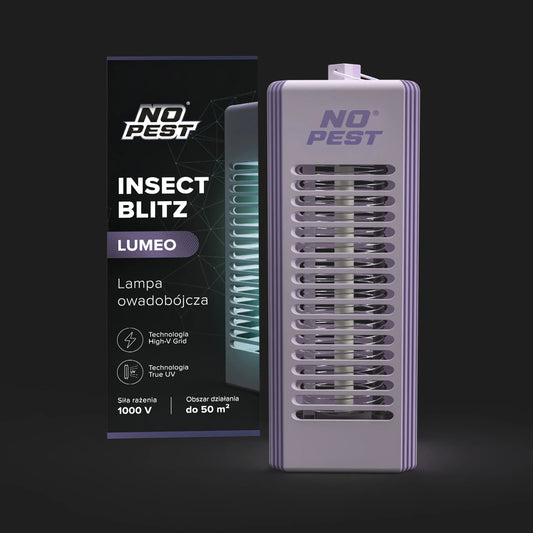 UV vabzdžių gaudyklė nuo uodų ir musių No Pest Lumeo, levandų spalvos