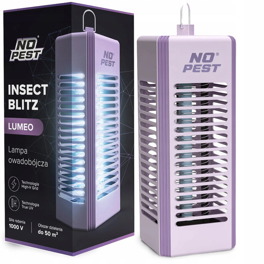 UV vabzdžių gaudyklė nuo uodų ir musių No Pest Lumeo, levandų spalvos