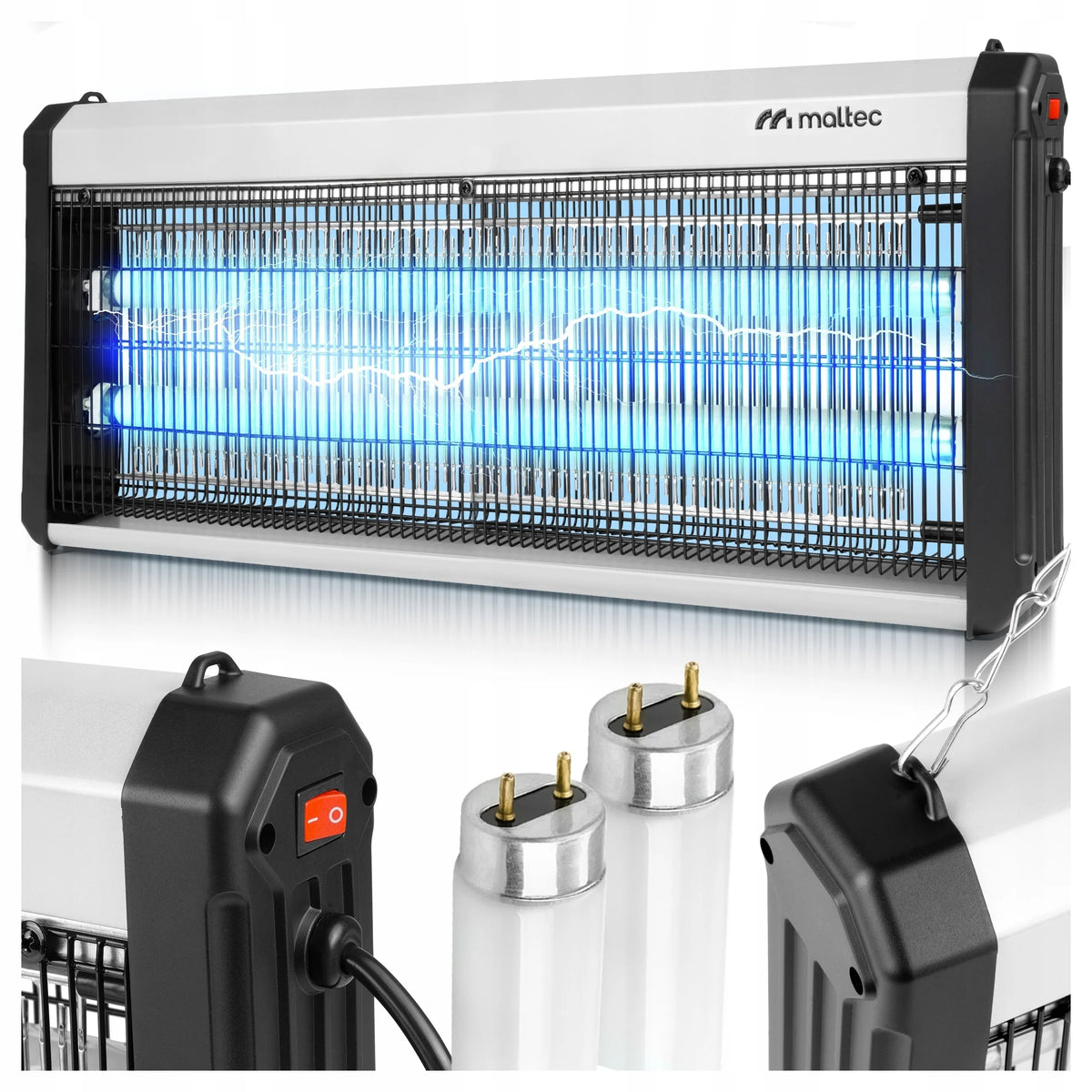 UV vabzdžių gaudyklė nuo uodų, musių ir kitų vabzdžių MalTec MasterKiller40W, 40 W, 3800 V