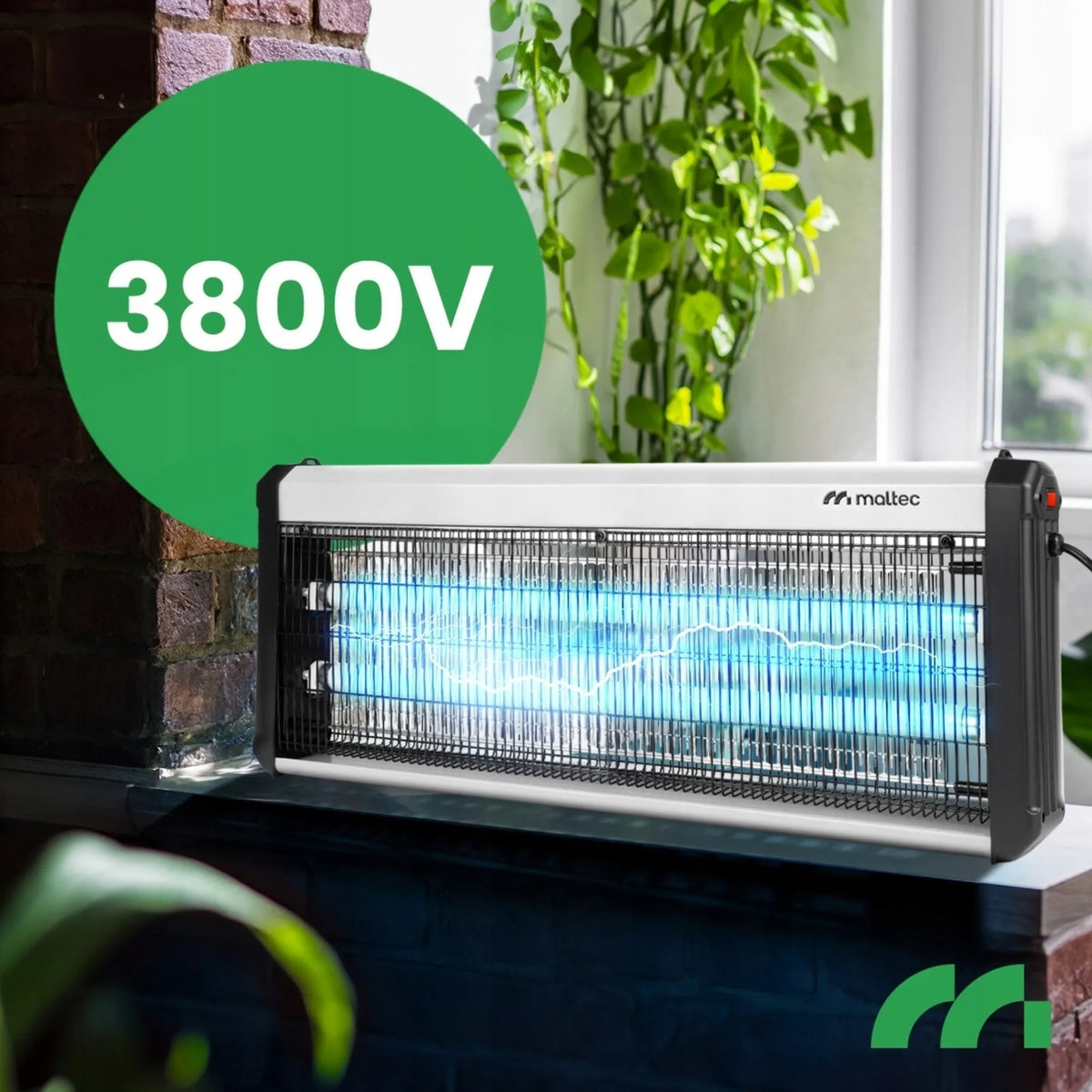 UV vabzdžių gaudyklė nuo uodų, musių ir kitų vabzdžių MalTec MasterKiller40W, 40 W, 3800 V